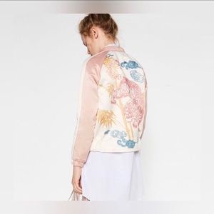 Zara Silk Printed Bomber